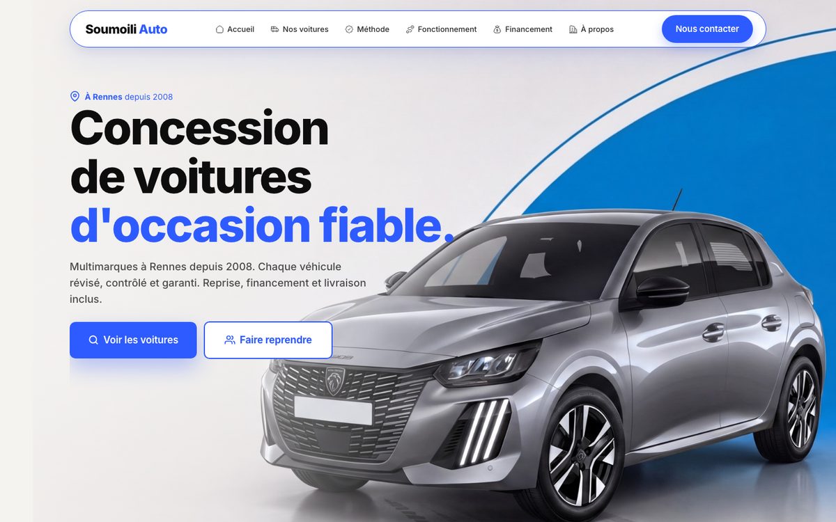 Site web Soumoili Auto